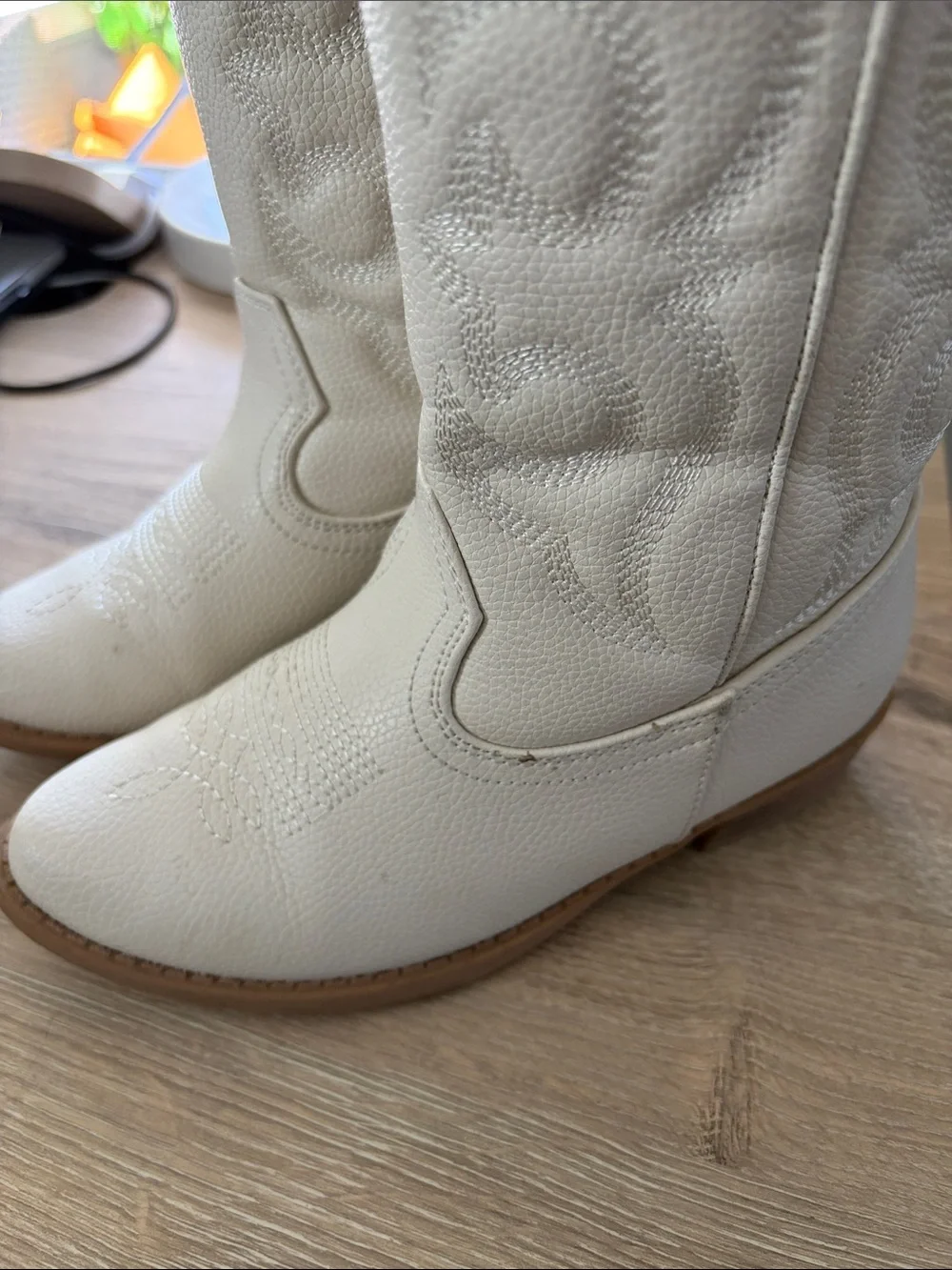 Cat & Jack Cream Kids' Western Boots